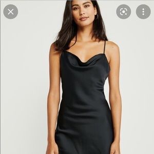 Abercrombie & Fitch Cowl Neck Satin Slip Dress